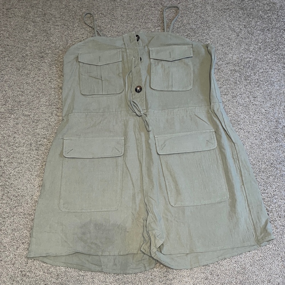 Olive green romper